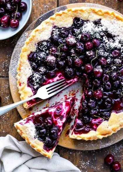 a simple and tasty vegan cherry tart