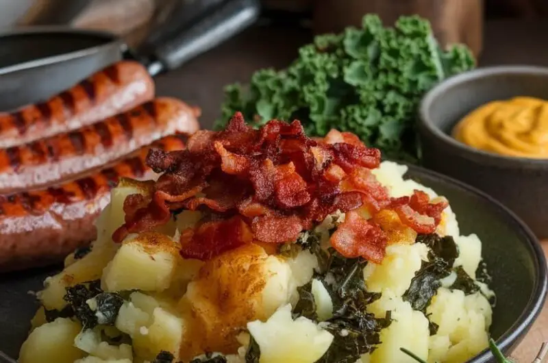 colcannon potatoes with savory greens
