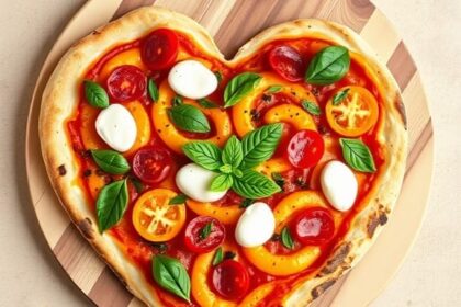 Valentines Day Dinner Ideas 11 heart shaped pizza with gourmet toppings