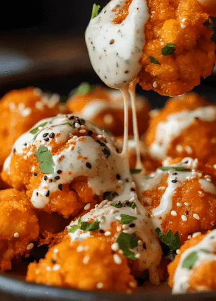 A hyper realistic close up of crispy buffalo caulif 53958880 c542 4164 bd0c e0f7a53bf978 0