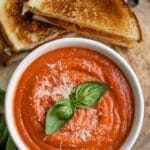 a photo of a bowl of creamy tomato