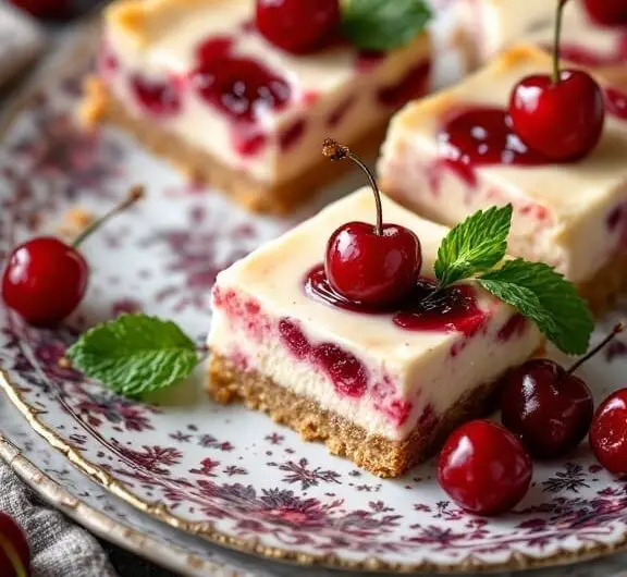 10 Delicious Cherry-Based Dessert Ideas You Have to Try 2 cherry cheesecake bars