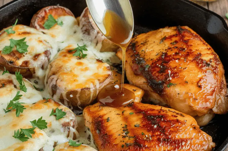 chicken and cheesy potaotes