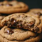 a plate of delicious chocolate chip cookies
