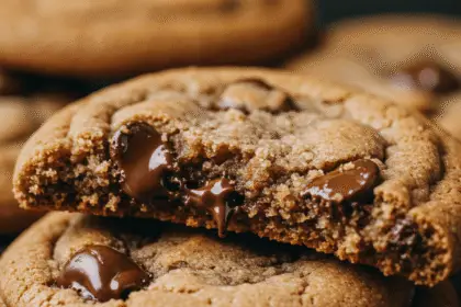 a plate of delicious chocolate chip cookies