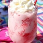 A delicious cherry float on a picnic rug