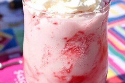 Cherry Rebel Float Recipe 1 A delicious cherry float on a picnic rug
