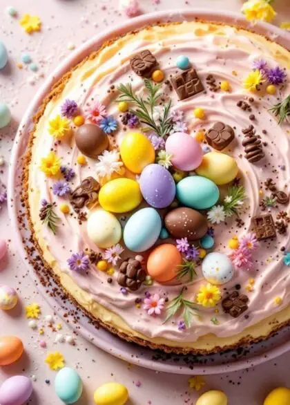 easter egg cheesecake