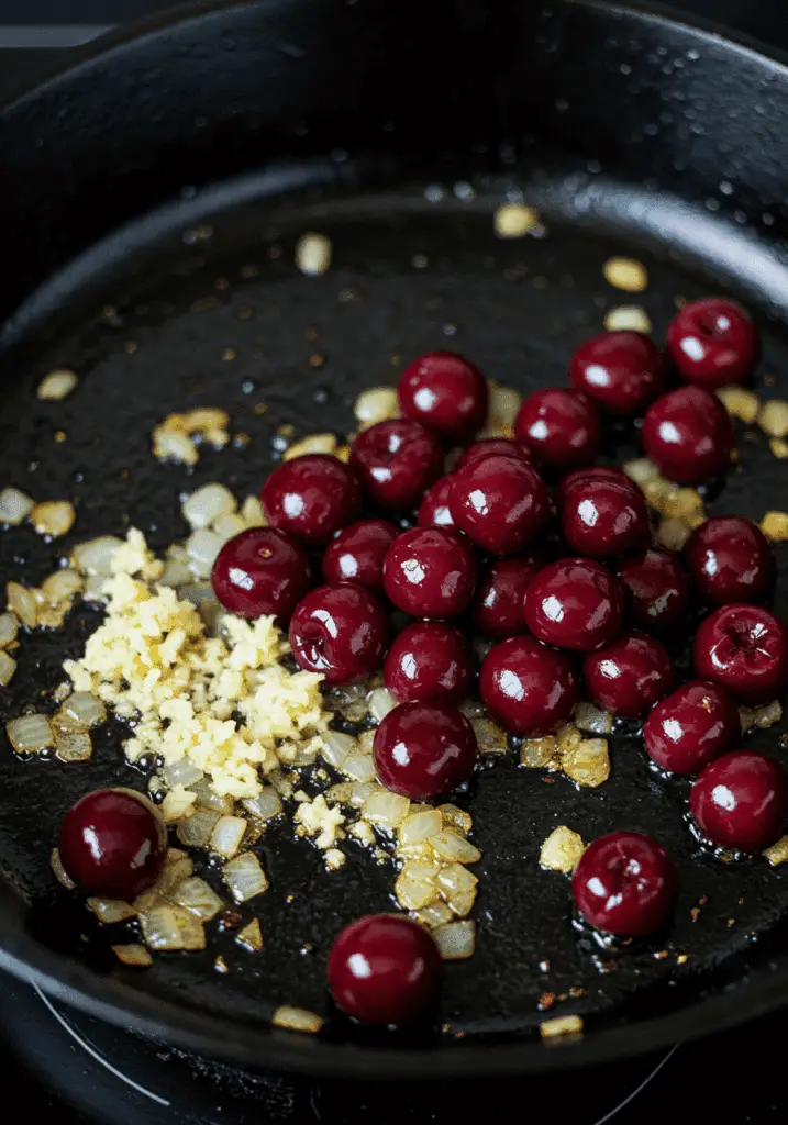 Savory Cherry Chicken Casserole: A Comforting Dish with a Sweet-Tart Twist 3 frying 2