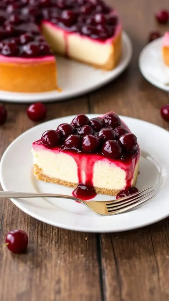 High Protein Cherry Cheesecake