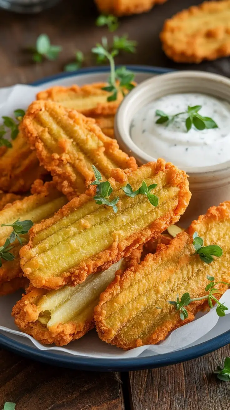 Crispy Air Fried Pickles Recipe