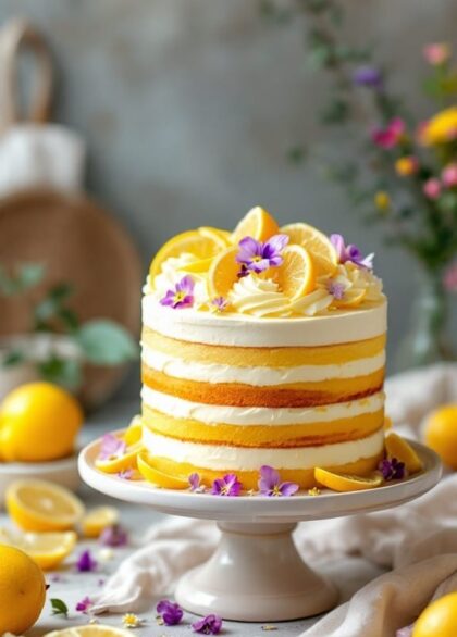 lemon zest layer cake 1