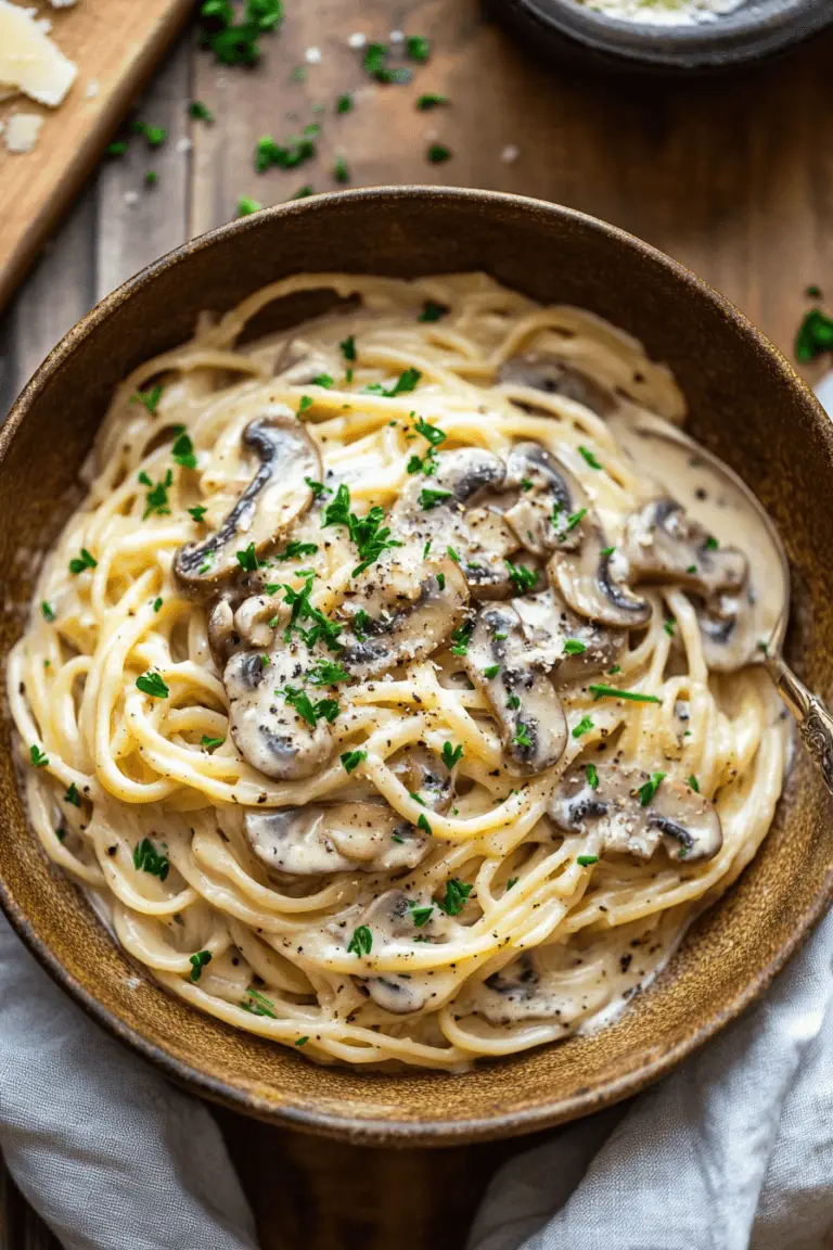Delicious Creamy Mushroom Pasta Recipe