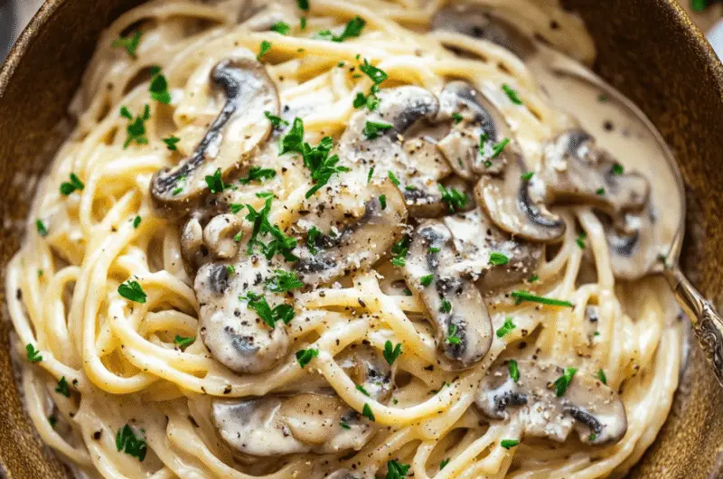 Delicious Creamy Mushroom Pasta Recipe 3 mushroom pasta