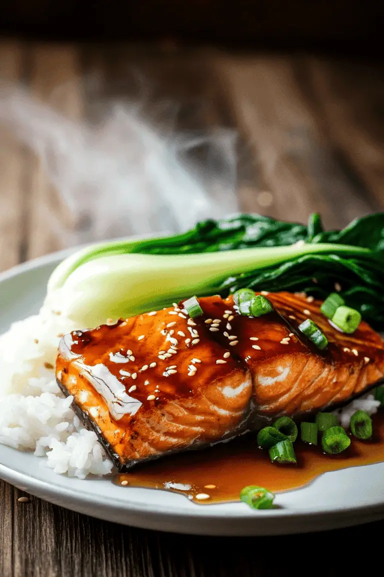 Miso and Honey Glazed Salmon with Toasted Sesame Seeds