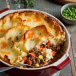 a dish of shepherds pie