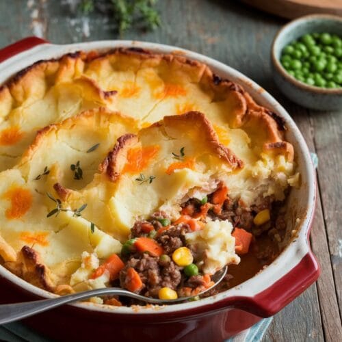 Classic Hearty Shepherd's Pie 2 a dish of shepherds pie