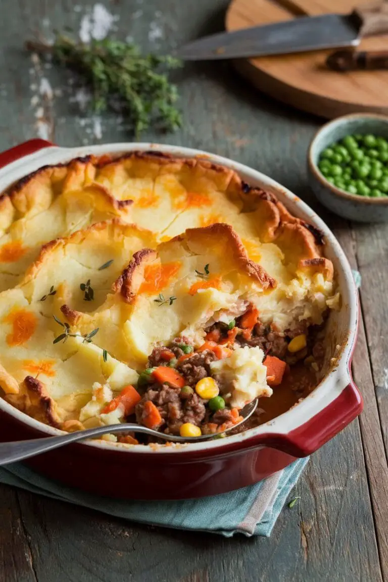 a dish of shepherds pie