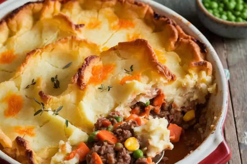 Classic Hearty Shepherd's Pie 8 a dish of shepherds pie