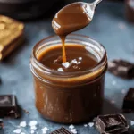 salted caramel sauce in a jar