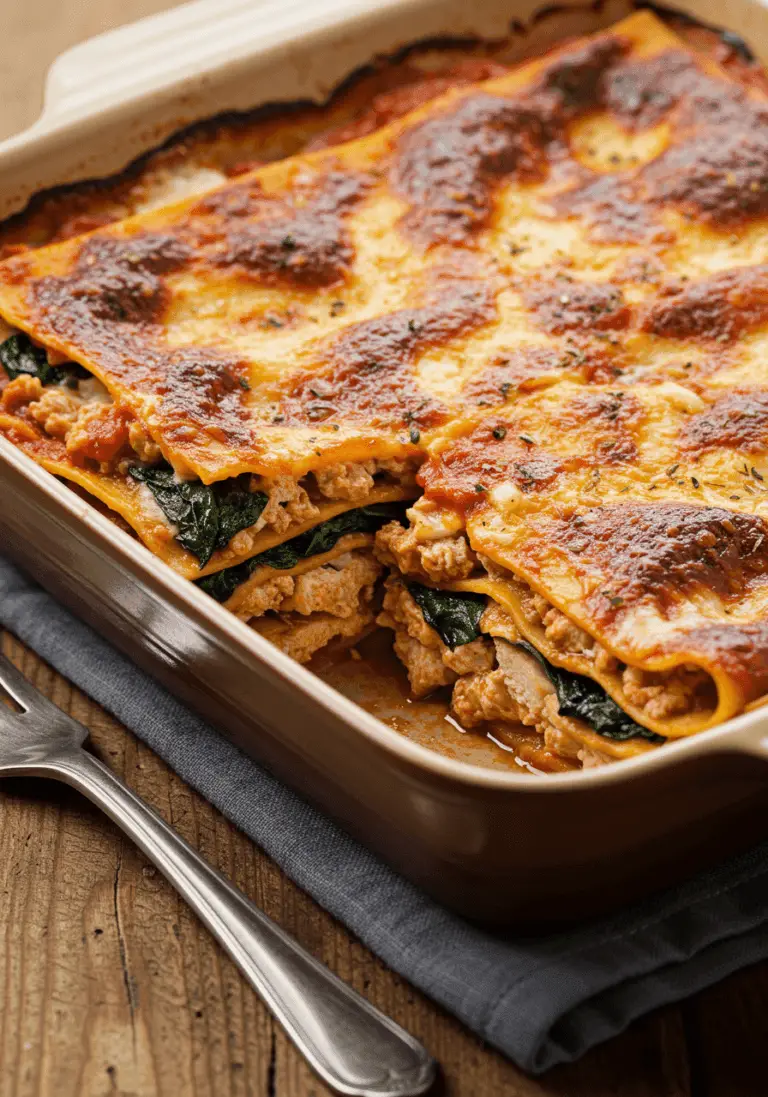 Heart-Healthy Spinach and Turkey Lasagna Recipe