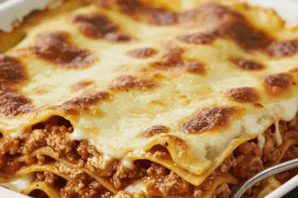 A delicious dish of heart healthy lasagne