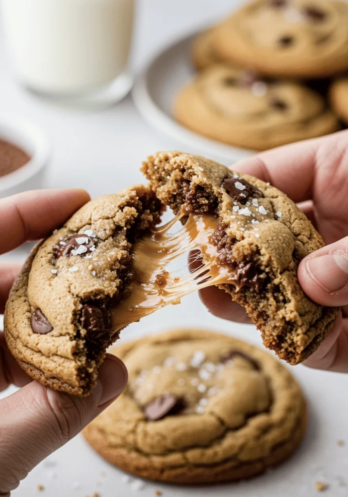 Brown Butter Salted Caramel Chocolate Chip Cookies! 2 brown butter cookies4