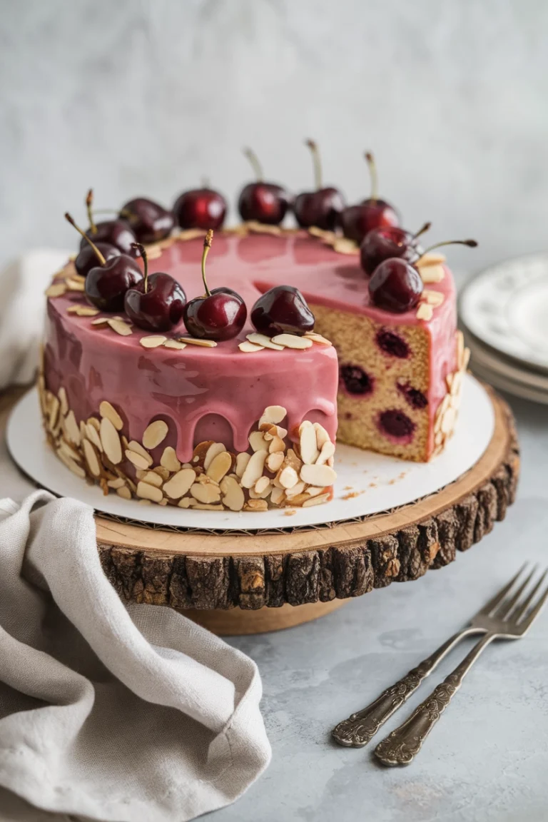 Cherry Almond Amaretto Cake – A Lush, Buttery Showstopper