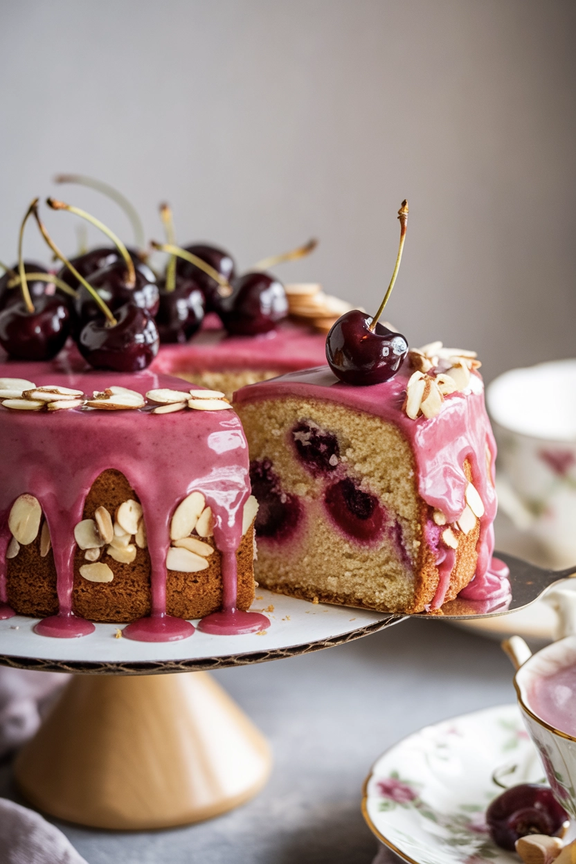 Cherry Almond Amaretto Cake – A Lush, Buttery Showstopper 3 cherry cake9