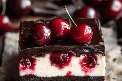 Chocolate-Covered Cherry Cheesecake Bars 21 cherry chocolate cheesecake7
