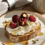 cherry cottage cheese toast3