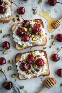 cherry cottage cheese toast4