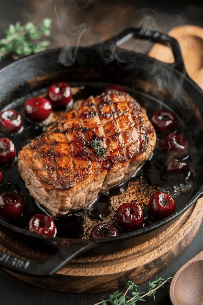 Cherry Balsamic Glazed Pork Tenderloin 3 cherry pork loin17