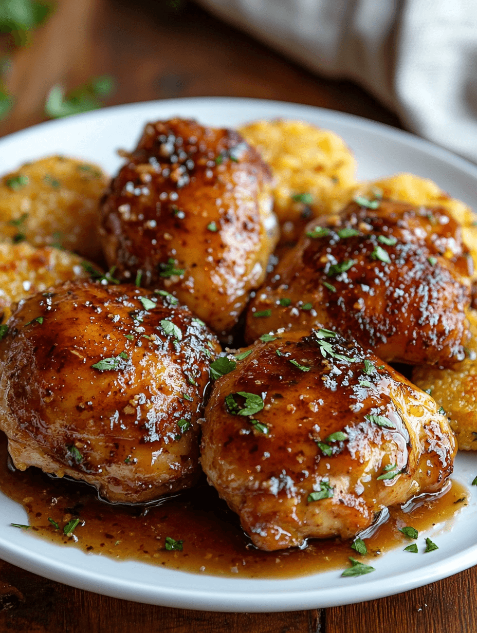 Brown Butter Honey Garlic Chicken with Crispy Polenta Bites 3 chicken polenta 8