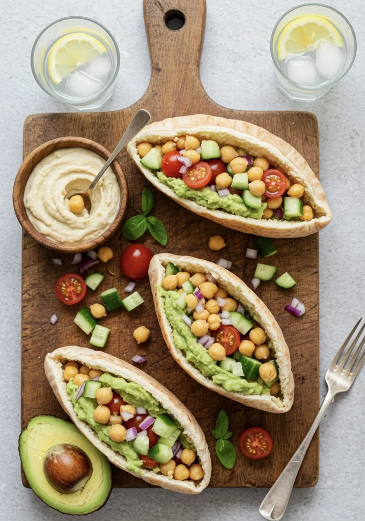 Avocado and Chickpea Salad-Stuffed Pitas 3 chickpea pitta2