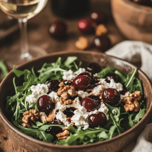 Cottage Cheese & Cherry Balsamic Salad with Walnuts 5 Cottage Cheese & Cherry Balsamic Salad with Walnuts
