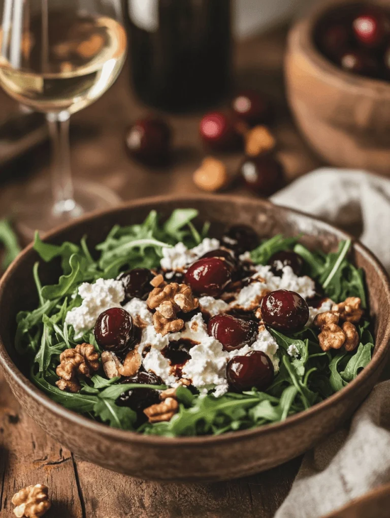 Cottage Cheese & Cherry Balsamic Salad with Walnuts