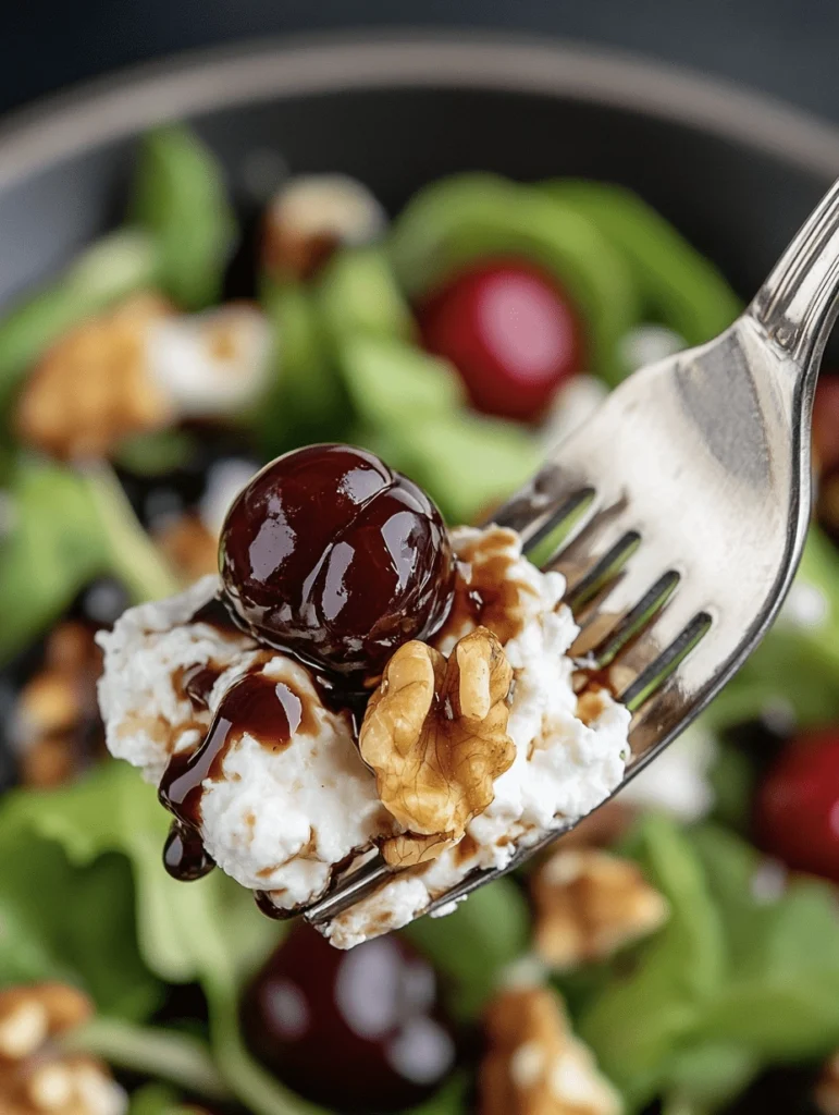 Cottage Cheese & Cherry Balsamic Salad with Walnuts 2 Cottage Cheese & Cherry Balsamic Salad with Walnuts