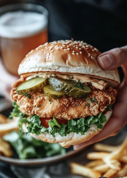 crispy dill chicken burger2