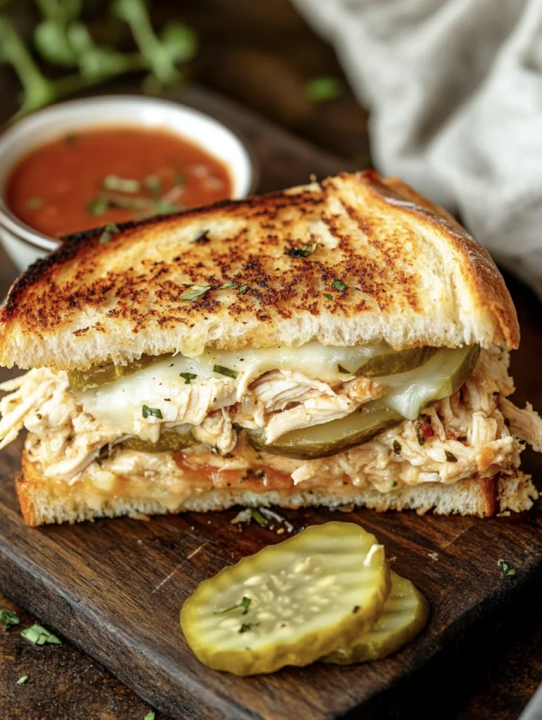 Dill Pickle Chicken Melts 2 dill chicken cheese melt 5