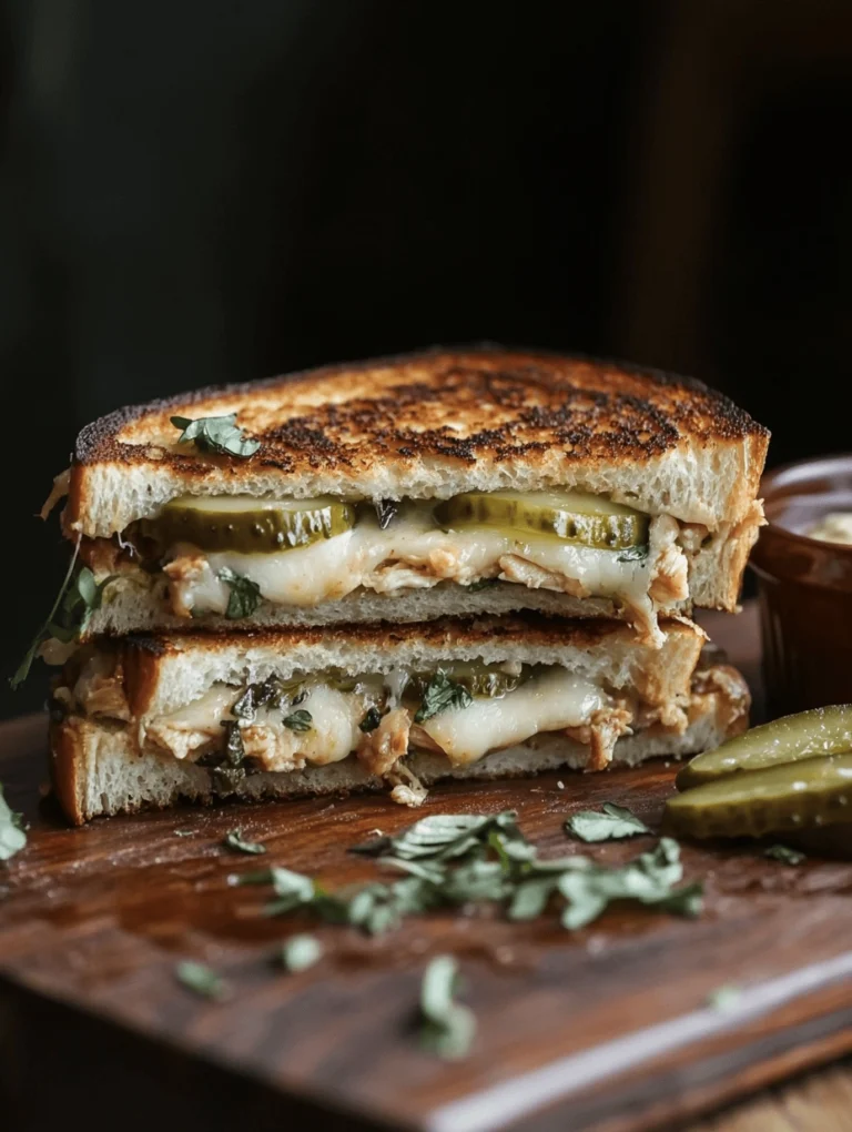 Dill Pickle Chicken Melts