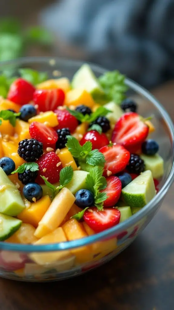 10 Delicious Ideas for Your Easter Family Party 5 fruit salad with honey lime dressing
