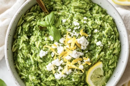 Green Goddess Orzo with Lemon, Feta And Fresh Herbs 20 green orzo 4