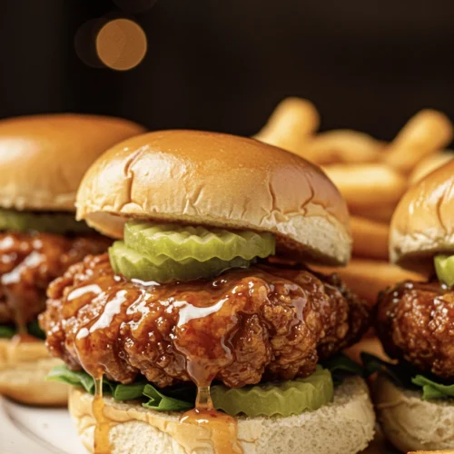 Nashville Hot Honey Butter Chicken Sliders 3 honey chicken slider1