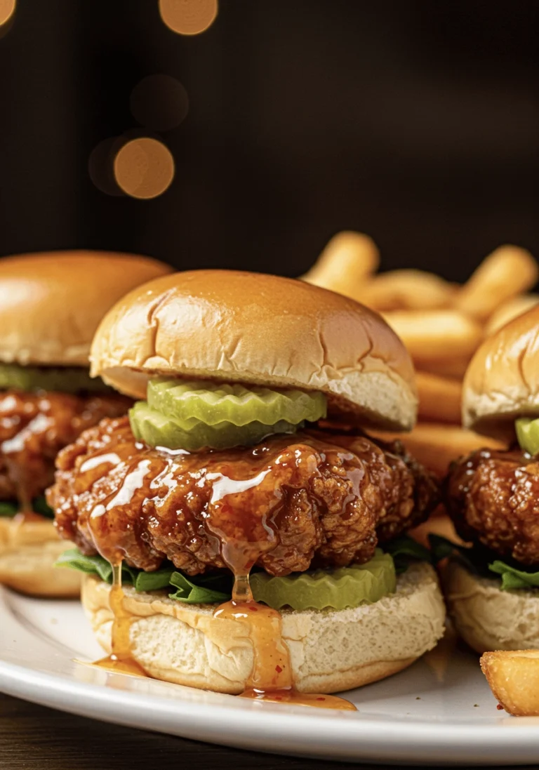Nashville Hot Honey Butter Chicken Sliders
