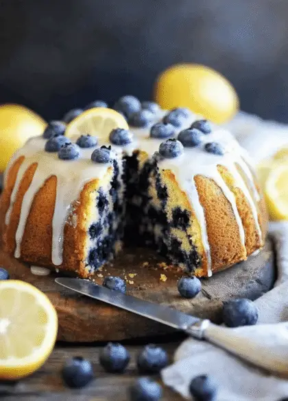 lemon blueberry pound cake4
