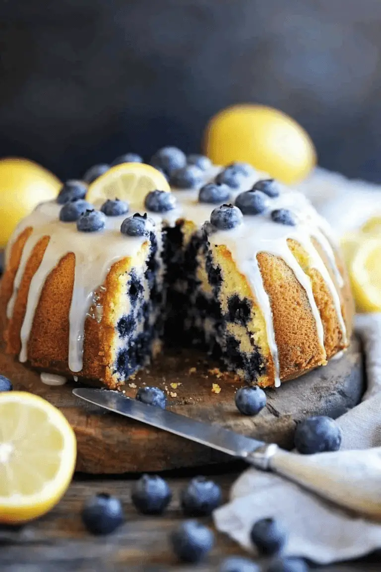 Lemon Blueberry Pound Cake – Buttery, Moist & Bursting with Flavor