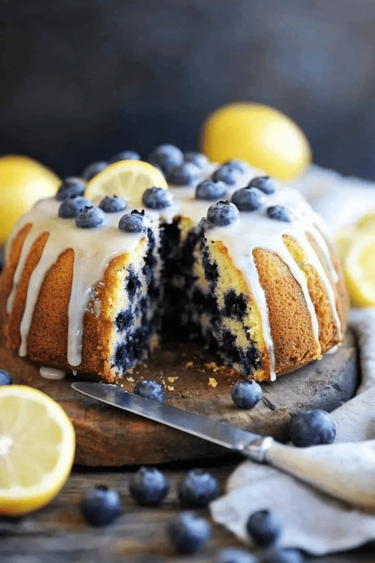 Lemon Blueberry Pound Cake – Buttery, Moist & Bursting with Flavor