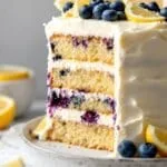 lemon blueberry cake with cream cheese frosting