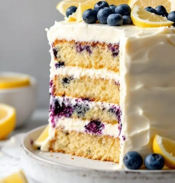 10 Delicious Ideas for Your Easter Family Party 1 lemon blueberry cake with cream cheese frosting